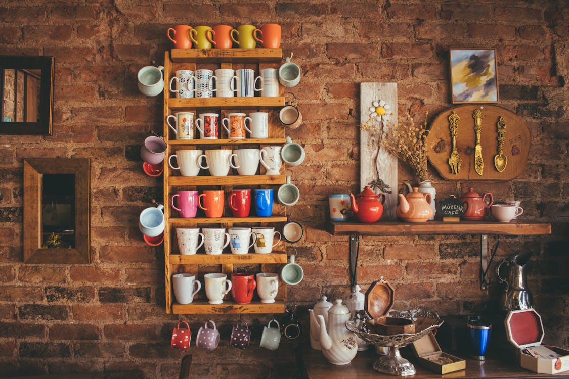 Floating Shelves and Traditional Shelves